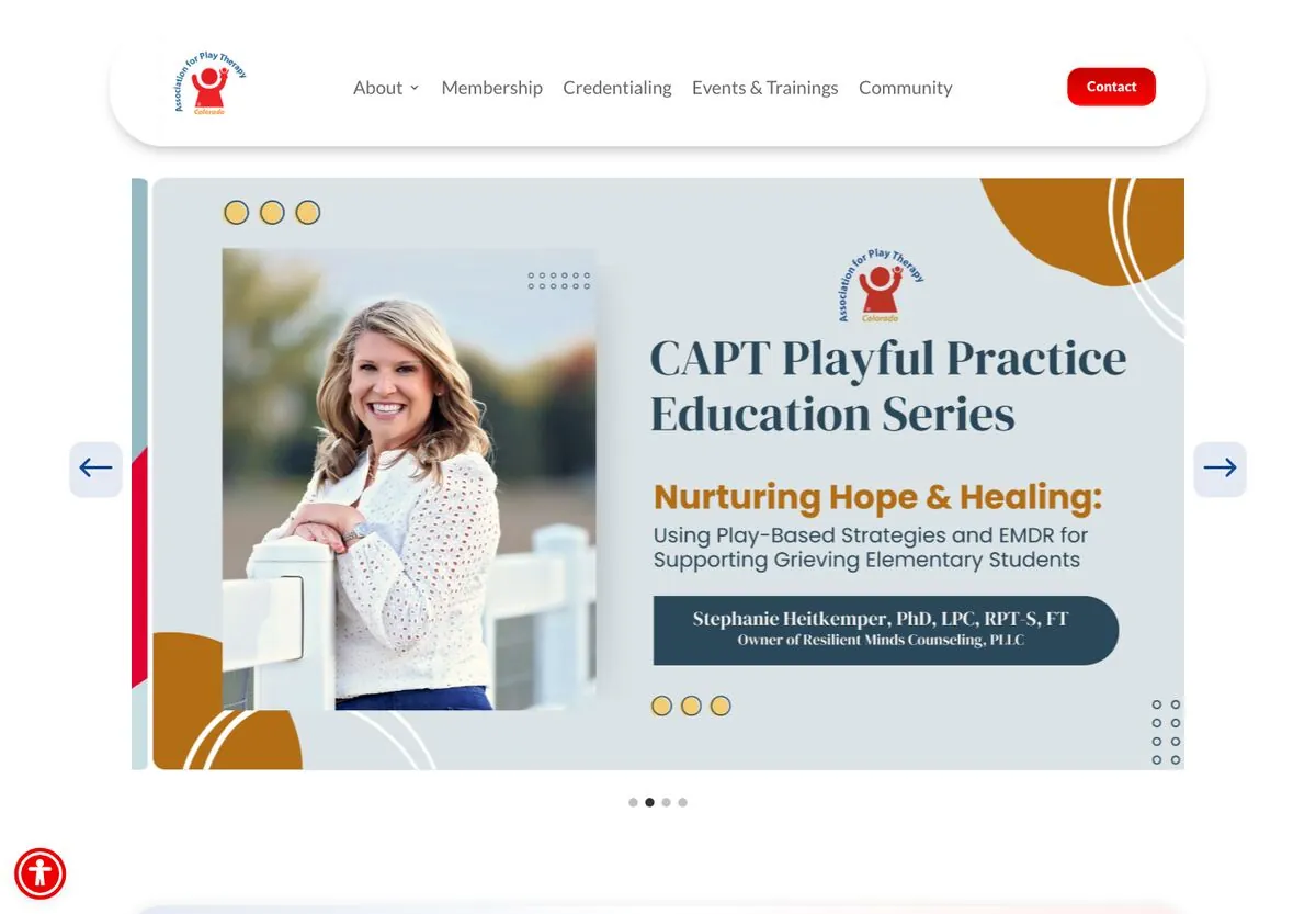 The Colorado Association for Play Therapy website