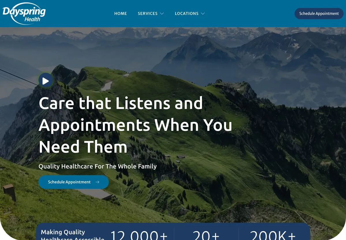 The Dayspring Health website