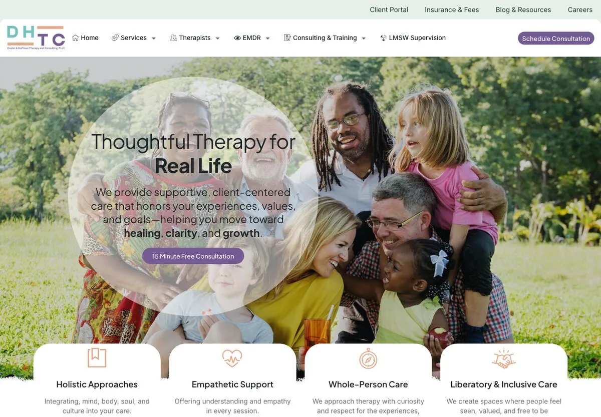 The Doster & Hoffman Therapy and Consulting website
