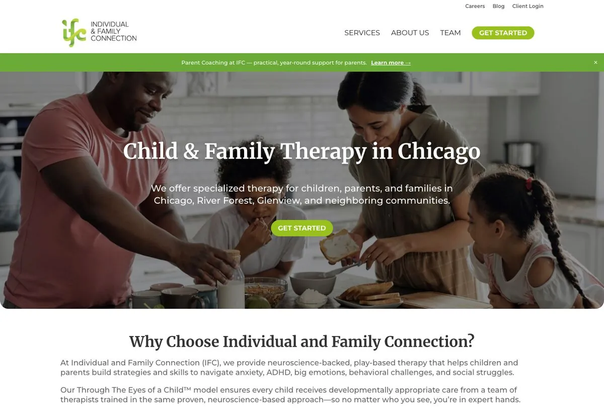 The Individual & Family Connection website
