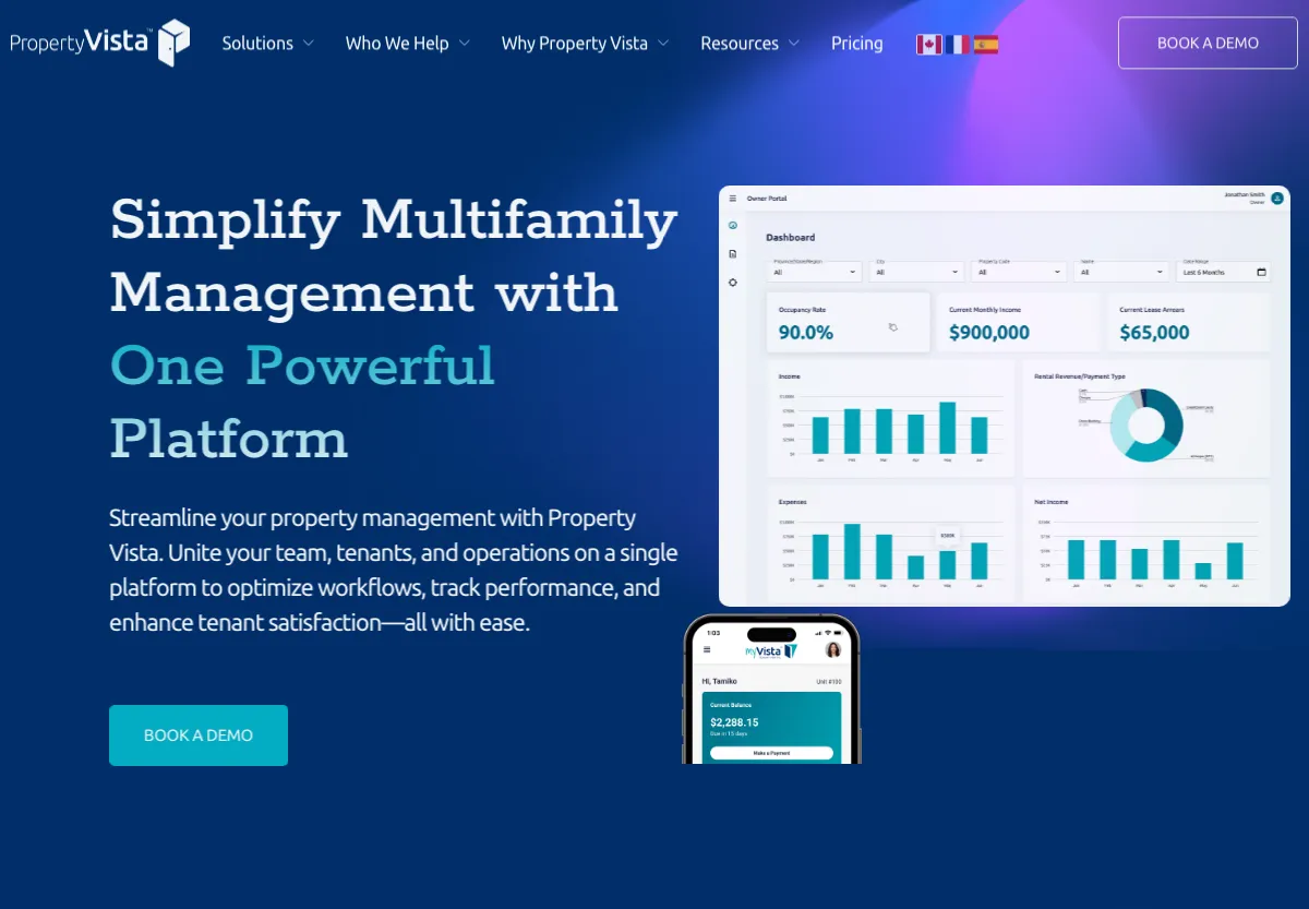 The Property Vista website