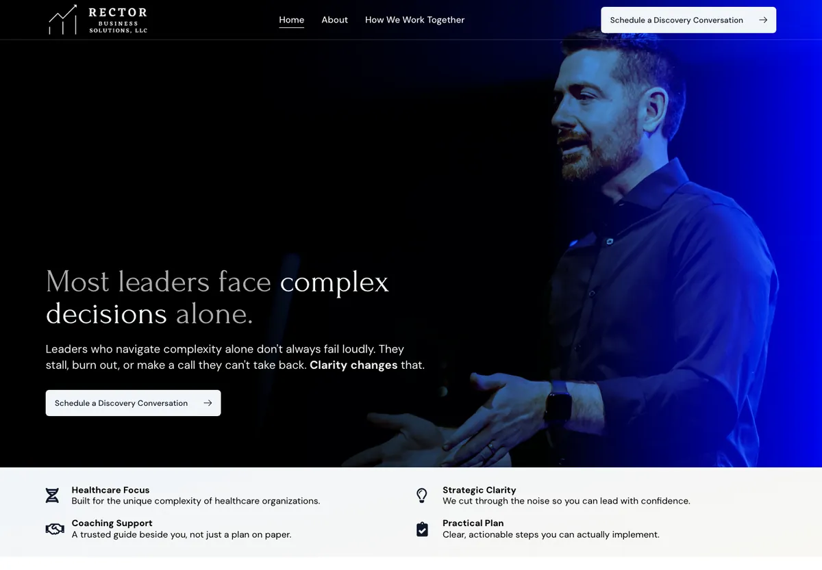 The Rector Business Solutions website