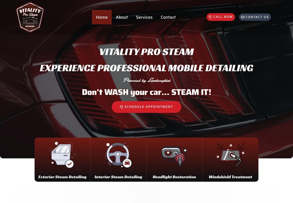 The Vitality Pro Steam website