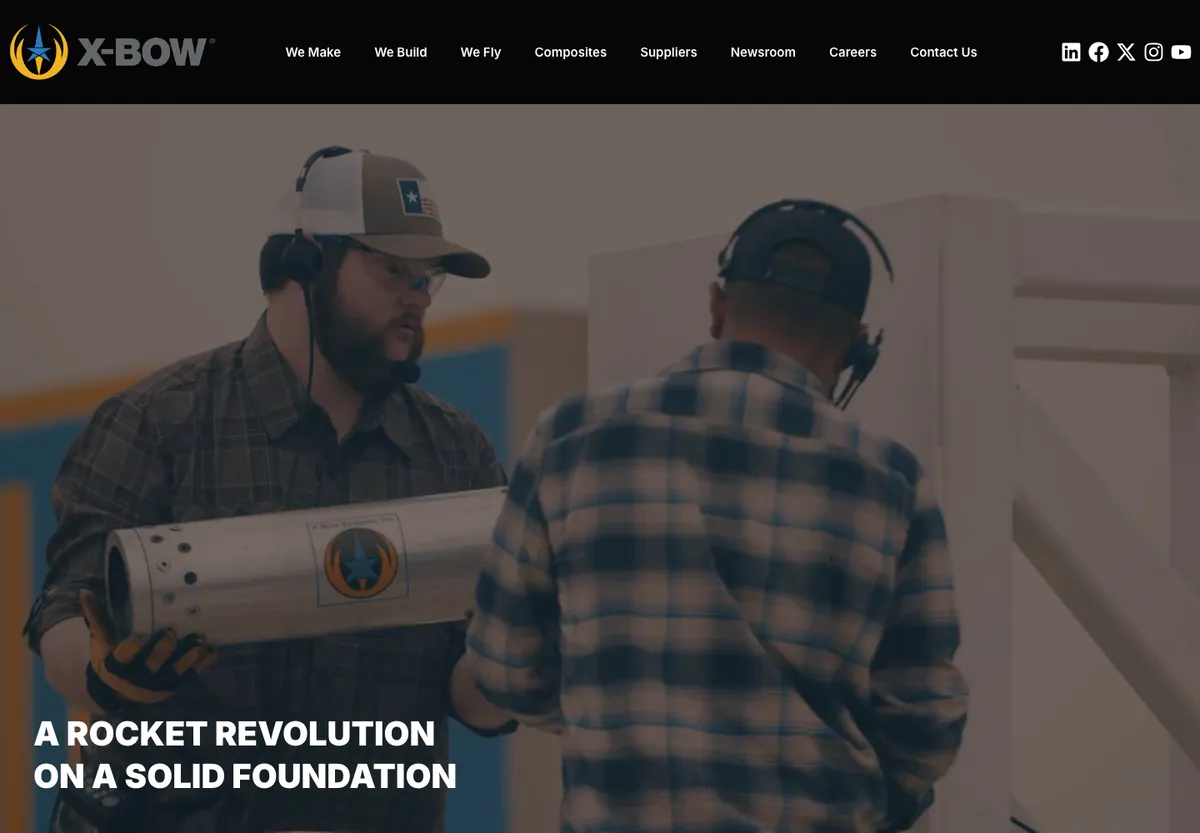 The X-Bow Systems website